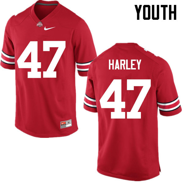 Youth Ohio State Buckeyes #47 Chic Harley College Football Jerseys Game-Red
